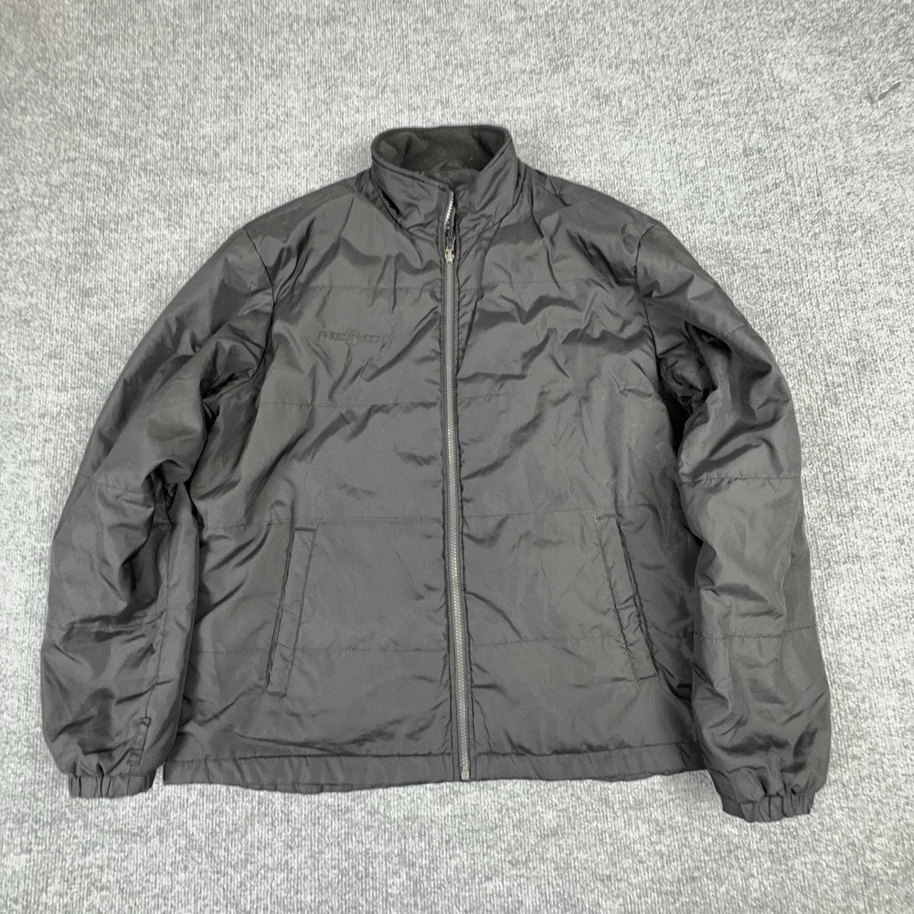 FreeTech Jacket Mens Large Black Insulated Full Zip Puffer Winter Coat‎
